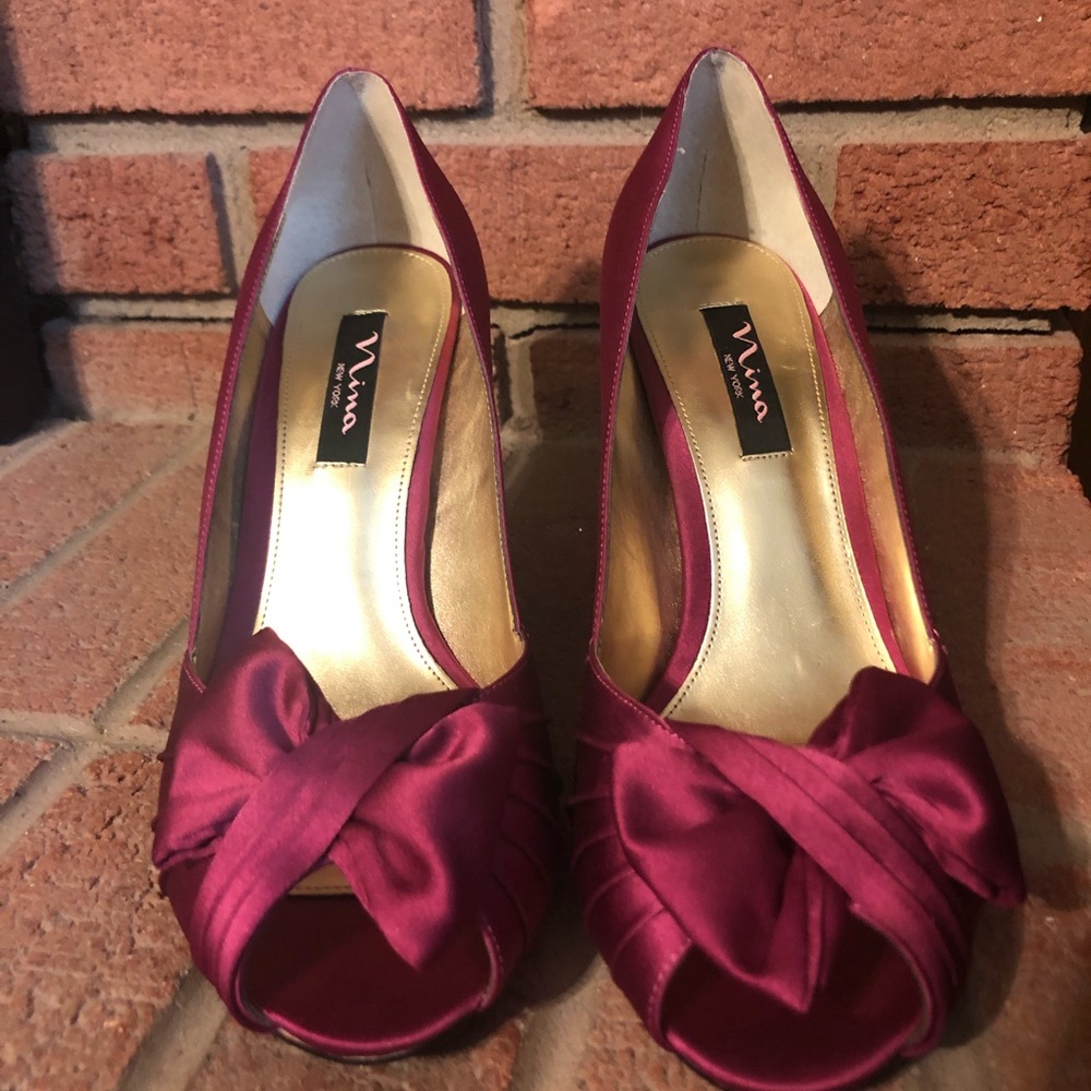 Nina Forbes Satin Fushia Heel